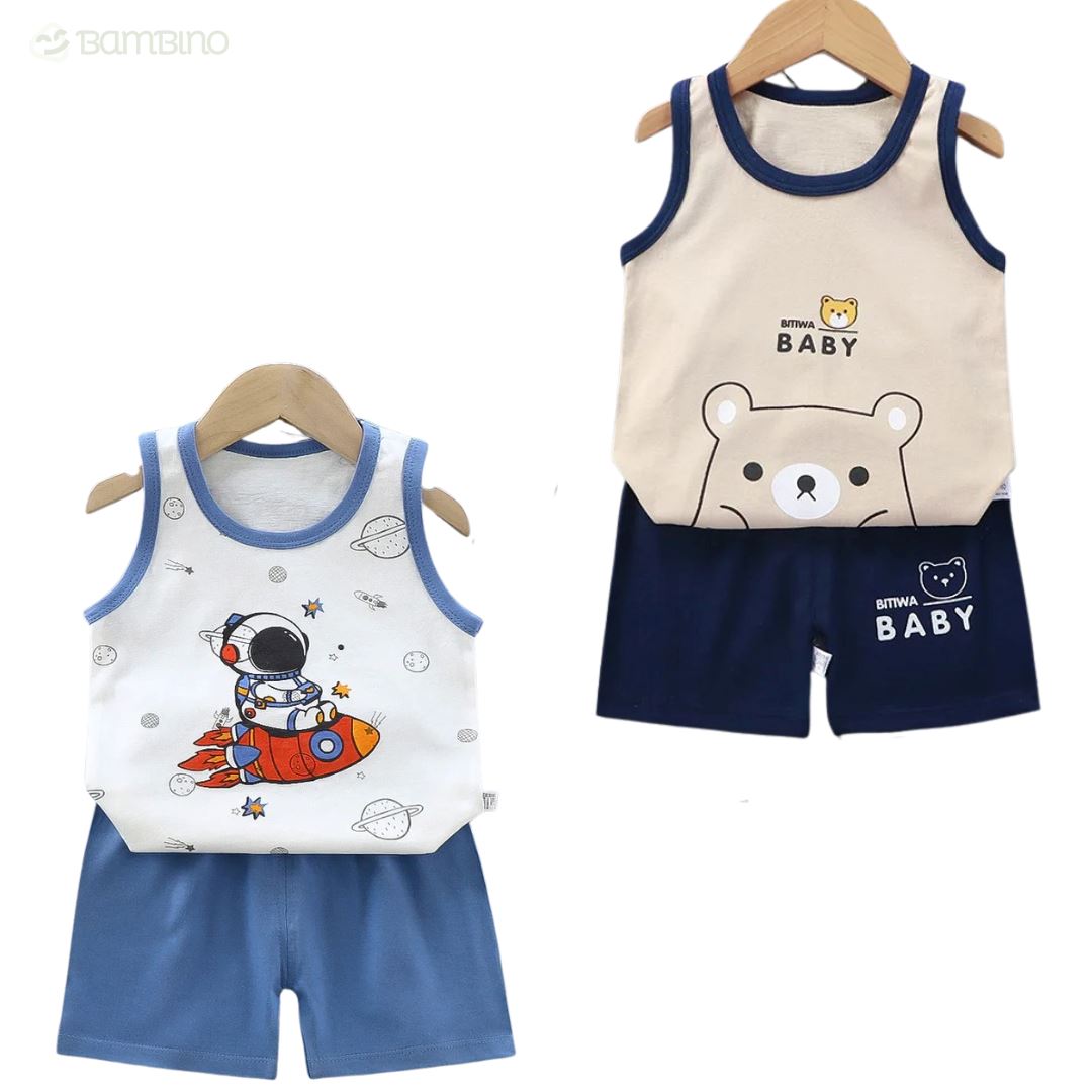 Conjunto Verão Para Menino Recém Nascido Bambino Conjunto Verão Para Menino Recém Nascido Bambino Loja do Bambino 