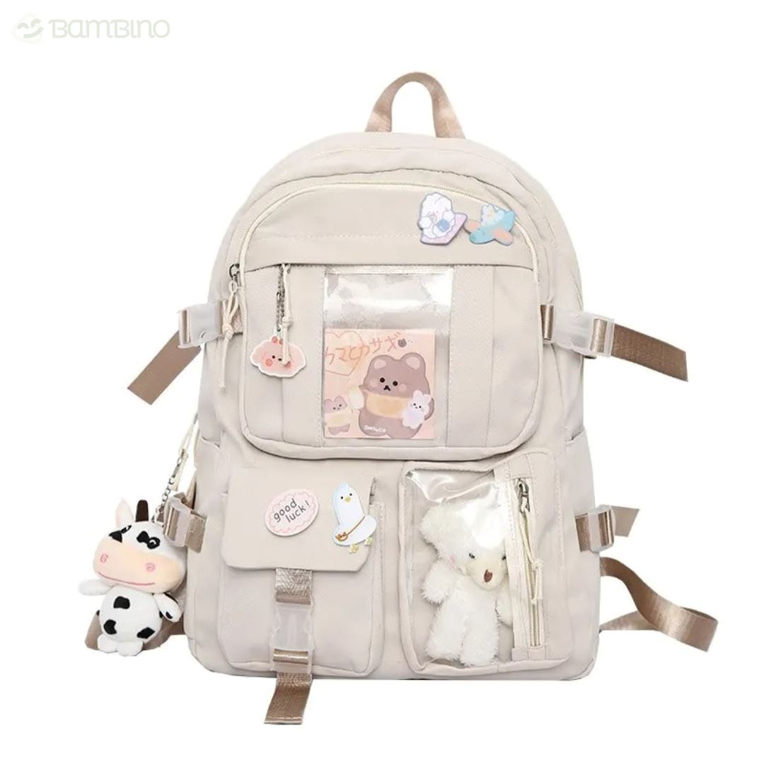 Mochila Aventureira Infantil Bambino Mochila Aventureira Infantil Bambino Loja do Bambino Bege 