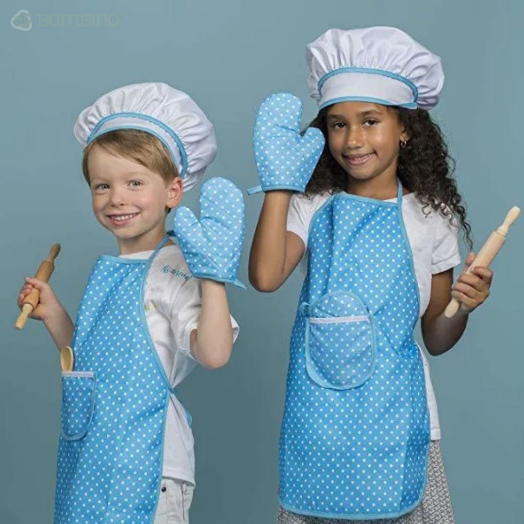 Kit Acessórios de Cozinha + Avental Infantil Bambino Kit Acessórios de Cozinha + Avental Infantil Bambino Loja do Bambino 