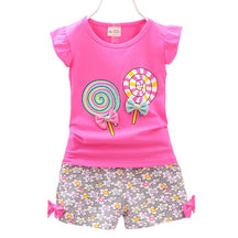 Conjunto Infantil Feminino Verão Pirulito Conjunto Infantil Feminino Verão Pirulito Loja do Bambino Rosa 80 