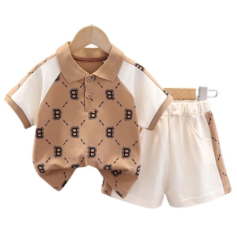 Conjunto Infantil Masculino Elegante Conjunto Infantil Masculino Elegante Loja do Bambino Marrom 6 a 12 Meses 