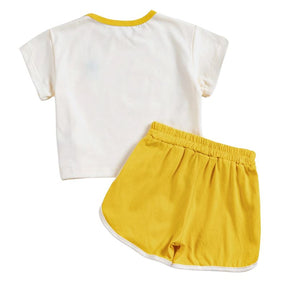 Conjunto Infantil de Verão Feminino Liso Conjunto Infantil de Verão Feminino Liso Loja do Bambino 