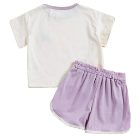 Conjunto Infantil de Verão Feminino Liso Conjunto Infantil de Verão Feminino Liso Loja do Bambino 