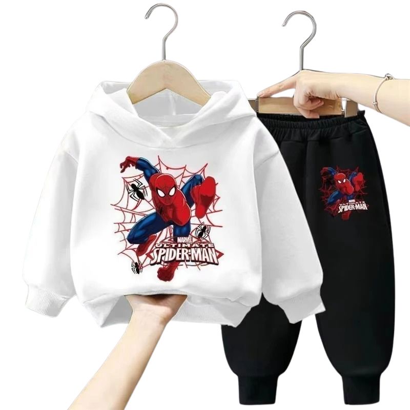 Conjunto Moletom Infantil Homem-Aranha com Capuz Conjunto Moletom Infantil Homem-Aranha com Capuz Loja do Bambino Branco e Preto 90 