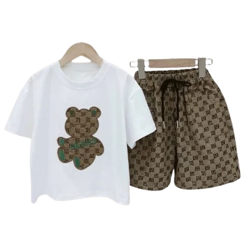 Conjunto Infantil Masculino Verão Streetwear Conjunto Infantil Masculino Verão Streetwear Loja do Bambino Branco 100 