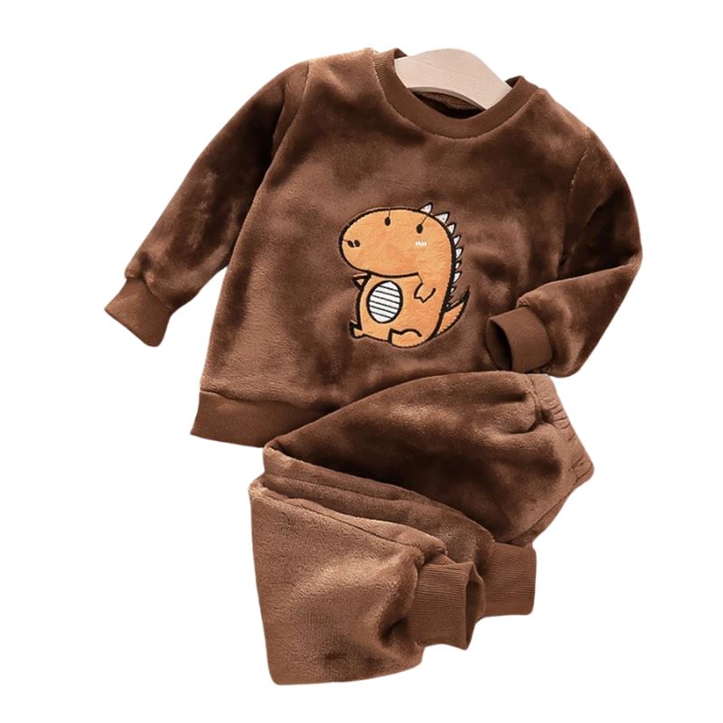 Conjunto de Veludo Infantil Bambino Conjunto de Veludo Infantil Bambino Loja do Bambino Marrom 70 