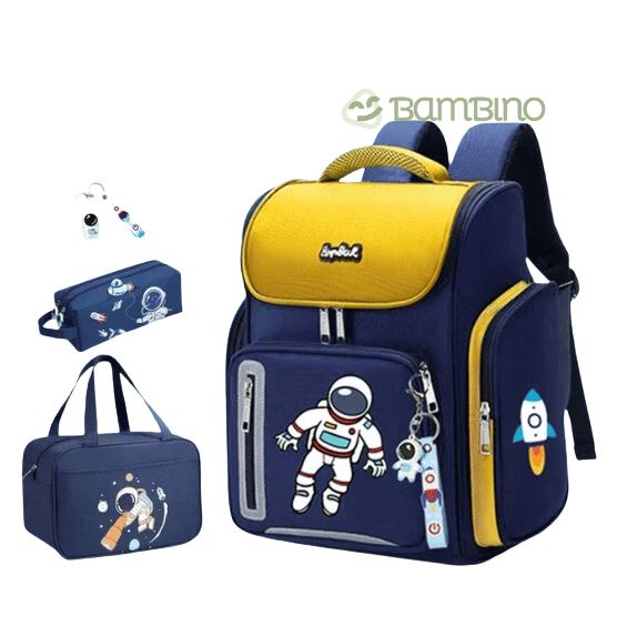 [PAGUE 1 LEVE 3]Mochila Infantil Astronauta Ortopédica Impermeável +BRINDE: Lancheira, Estojo e Chaveiro [PAGUE 1 LEVE 3]Mochila Infantil Astronauta Ortopédica Impermeável +BRINDE: Lancheira, Estojo e Chaveiro Loja do Bambino Amarelo 