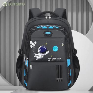 Mochila Escolar Astronauta para Crianças - Estilo e Diversão no Caminho da Escola Mochila Escolar Astronauta para Crianças - Estilo e Diversão no Caminho da Escola Loja do Bambino Único PRETO 