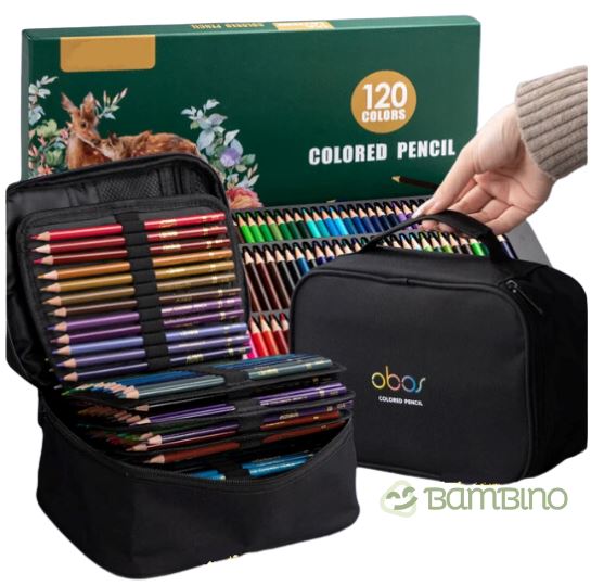 Conjunto Profissional de Lápis de Cor Aquarela com Estojo Conjunto Profissional de Lápis de Cor Aquarela com Estojo Loja do Bambino 