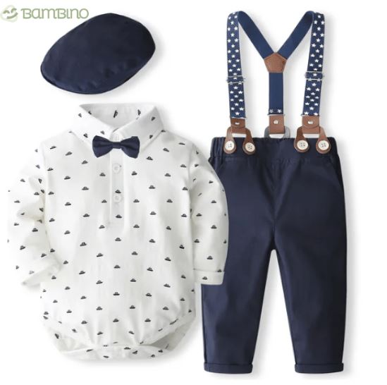 Conjunto Terno Infantil Gentleman Baby Conjunto Terno Infantil Gentleman Baby Loja do Bambino Azul 3-6M 