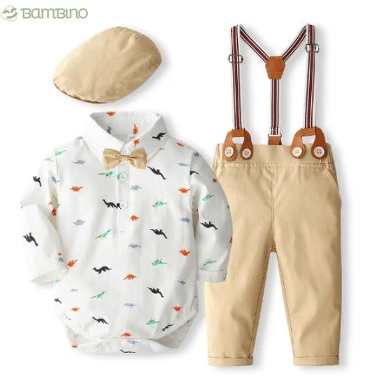 Conjunto Terno Infantil Gentleman Baby Conjunto Terno Infantil Gentleman Baby Loja do Bambino Bege 3-6M 