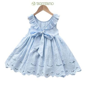 Vestido Azul Celeste para Meninas - Charme Casual para Festas de Verão Vestido Azul Celeste para Meninas - Charme Casual para Festas de Verão Loja do Bambino 