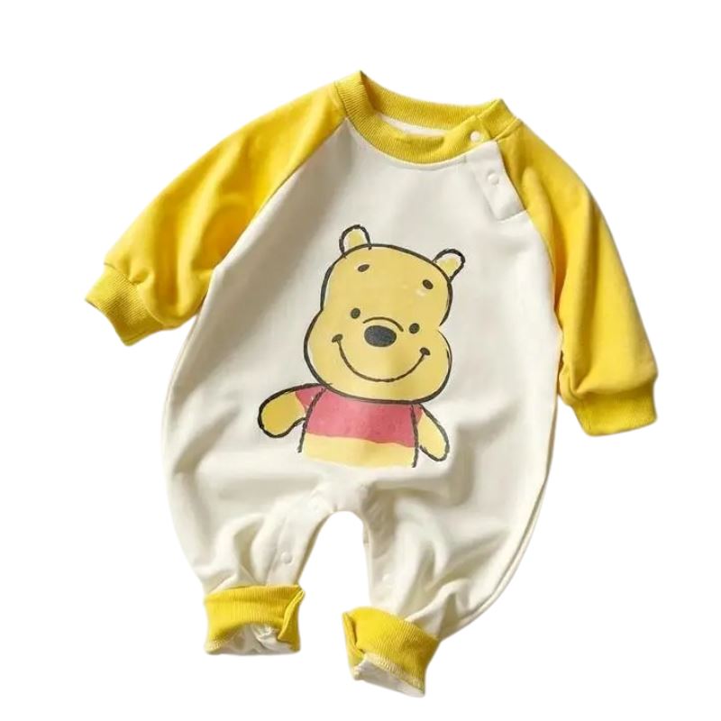 Macacão de Bebê Ursinho Pooh Bambino Macacão de Bebê Ursinho Pooh Bambino Loja do Bambino Amarelo 3 meses 