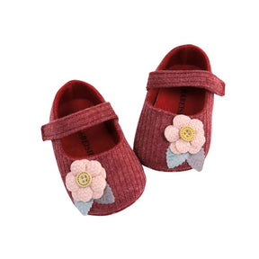 Sapatilha Flor Bordada para Bebê Sapatilha Flor Bordada para Bebê Loja do Bambino 