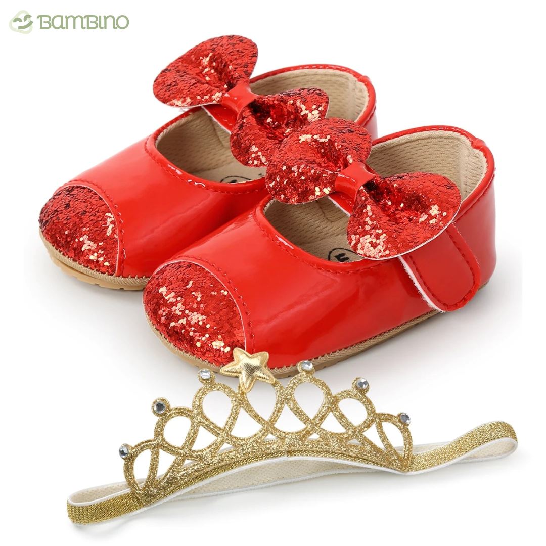 Sapatilha Mary Jane + Tiara Recém Nascida Sapatilha Mary Jane + Tiara Recém Nascida Loja do Bambino Vermelho 1 