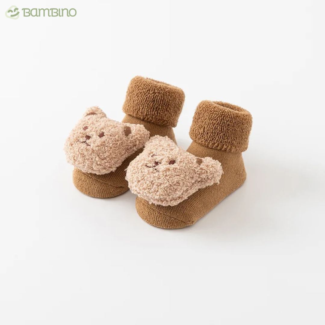 Sapatilha Anti Derrapante Bear para Bebês Sapatilha Anti Derrapante Bear para Bebês Loja do Bambino Amarelo Queimado P - 8cm 