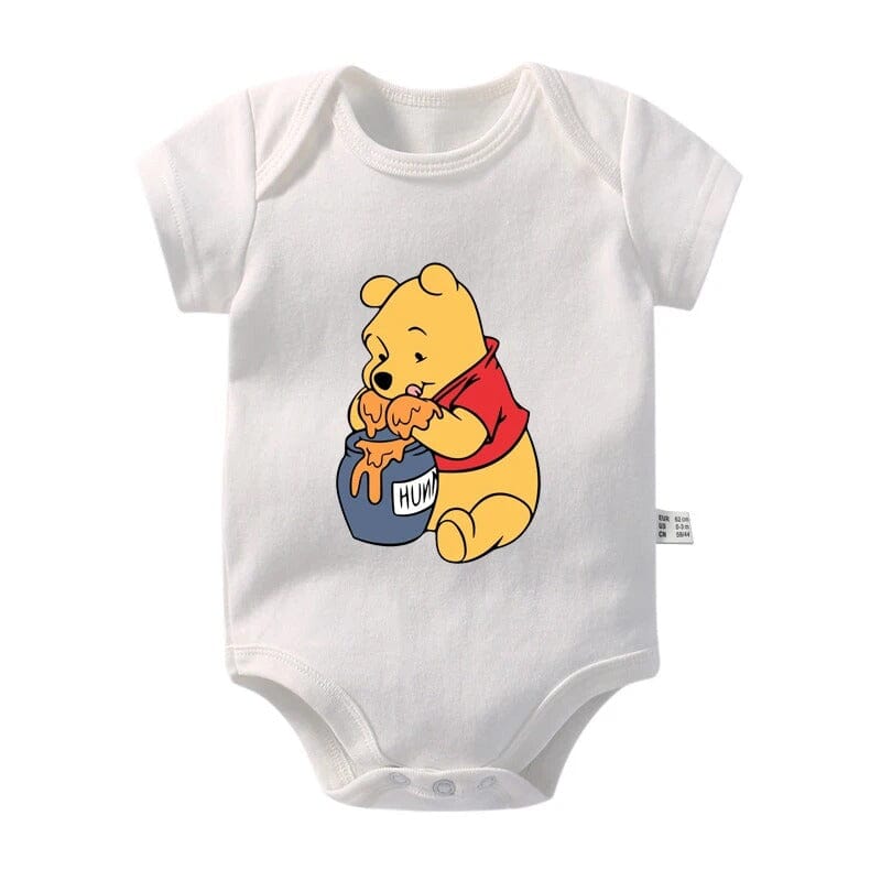 Macacão para Bebês Ursinho Pooh Macacão para Bebês Ursinho Pooh Loja do Bambino Branco 0 a 3 meses 