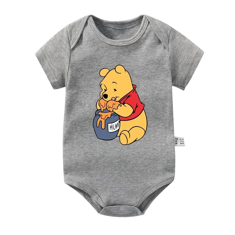 Macacão para Bebês Ursinho Pooh Macacão para Bebês Ursinho Pooh Loja do Bambino Cinza 0 a 3 meses 