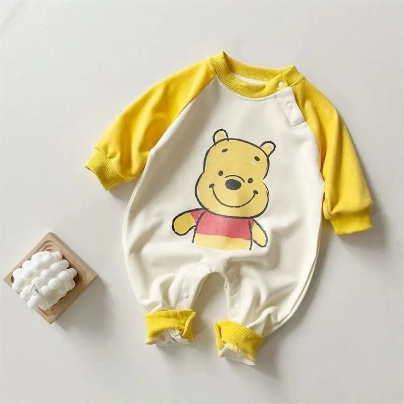 Macacão de Bebê Ursinho Pooh Bambino Macacão de Bebê Ursinho Pooh Bambino Loja do Bambino Amarelo 3 meses 