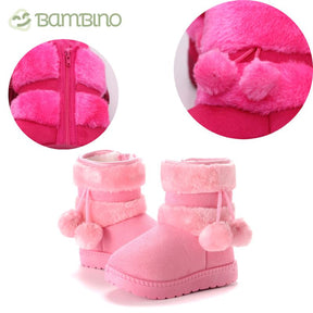 Bota Pompom de Inverno Infantil - Pantufinha Revestida de Lã Bota Pompom de Inverno Infantil Loja do Bambino 