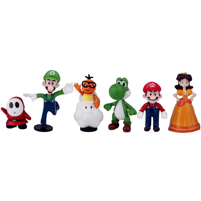 Super Mario Bros PVC Action Figure Toys para crianças, Luigi