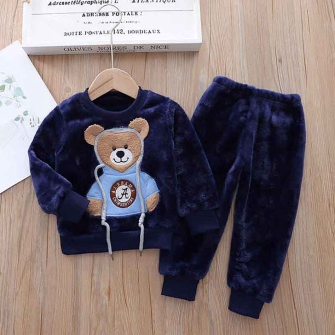 Pijama Fofinho da Bambino Pijama Fofinho da Bambino Loja do Bambino Marinho Ursinho 12 M