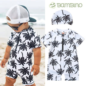 Roupa Natação Palmeira Infantil + Touca de Brinde Roupa Natação Palmeira Infantil com Touca Loja do Bambino 