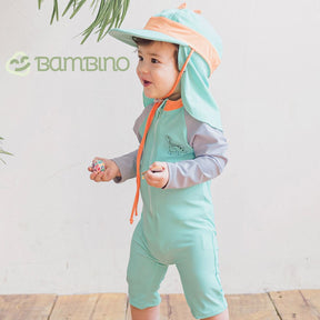 Roupa de Banho Dino Infantil com Chapéu Roupa de Banho Dino Infantil com Chapéu Loja do Bambino 