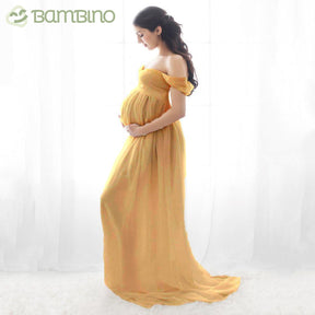 Vestido Longo Tomara que Caia para Gestantes Vestido Longo Tomara que Caia para Gestantes Loja do Bambino Amarelo P (88cm) 