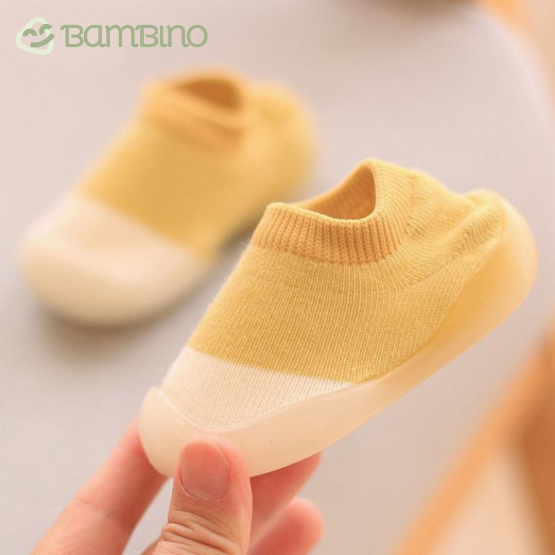 Meia Sapatilha Bebe Antiderrapante Cano Curto Meia Sapatilha Bebe Antiderrapante Cano Médio Loja do Bambino Amarelo 0 - 6 Meses 