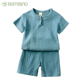 Conjunto em Linho Infantil Bambino Conjunto em Linho Infantil Bambino Loja do Bambino Azul 1 - 2 anos 