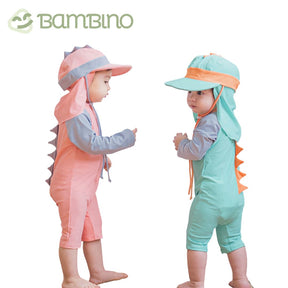 Roupa de Banho Dino Infantil com Chapéu Roupa de Banho Dino Infantil com Chapéu Loja do Bambino 