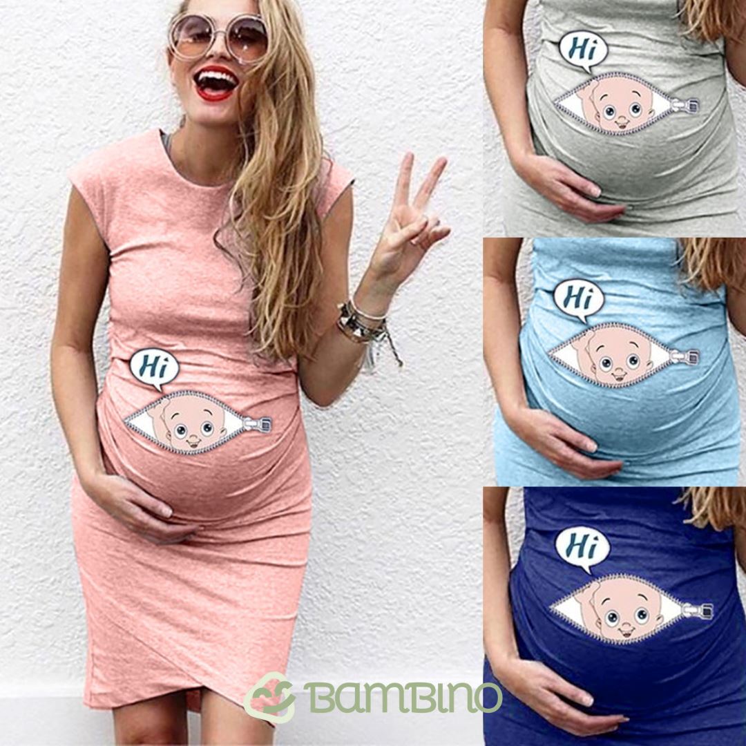 Vestido Diversão para Gestantes "Hi" Bambino Vestido Diversão para Gestantes "Hi" Bambino Loja do Bambino 