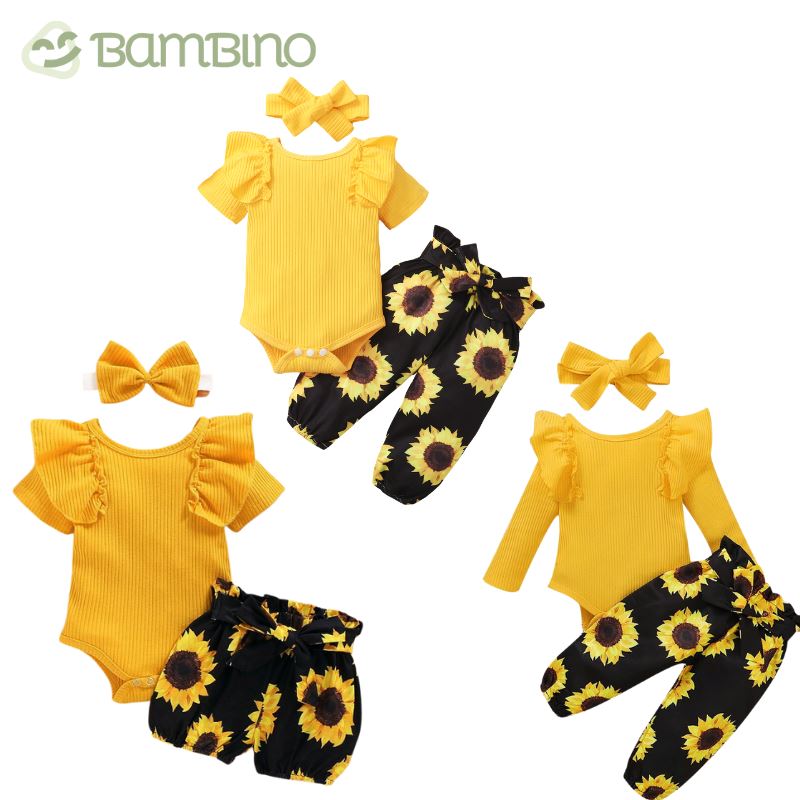 Conjunto Girassol Recém-Nascido Bambino Conjunto Girassol Recém-Nascido Bambino Loja do Bambino 