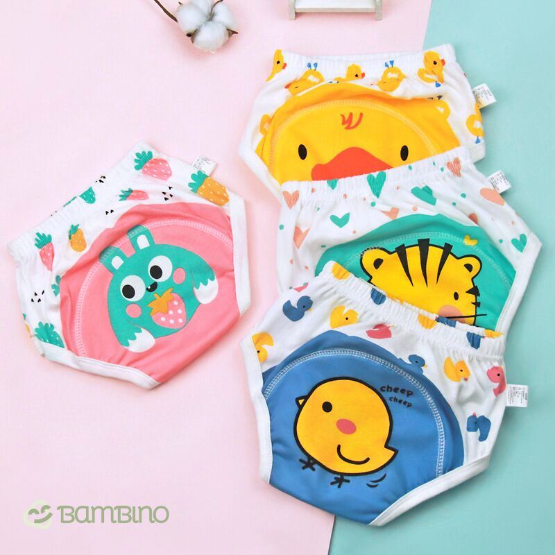 Roupa Intima para treino de penico para bebes - 1 a 5 Anos roupa intima para treino de penico para bebe dormir Loja do Bambino Estilo 01 P (9-13Kg) 