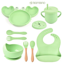 Kit Alimentação de Silicone para Bebês Kit Alimentação de Silicone Loja do Bambino Verde 