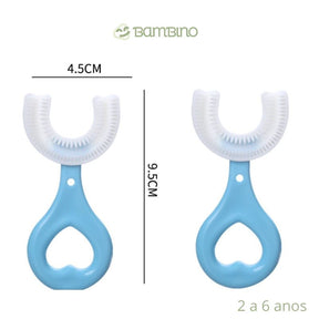 Escova de Dente Infantil 360 Graus - Compre 1 e leve 2 Escova de Dente Infantil 360 Graus Loja do Bambino Escovas Azuis (2 a 6 anos) 