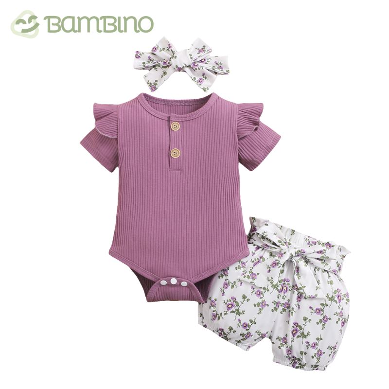 Conjunto Summer Recém-Nascido Bambino Conjunto Summer Recém-Nascido Bambino Loja do Bambino Lilás Conjunto 1 6 Meses