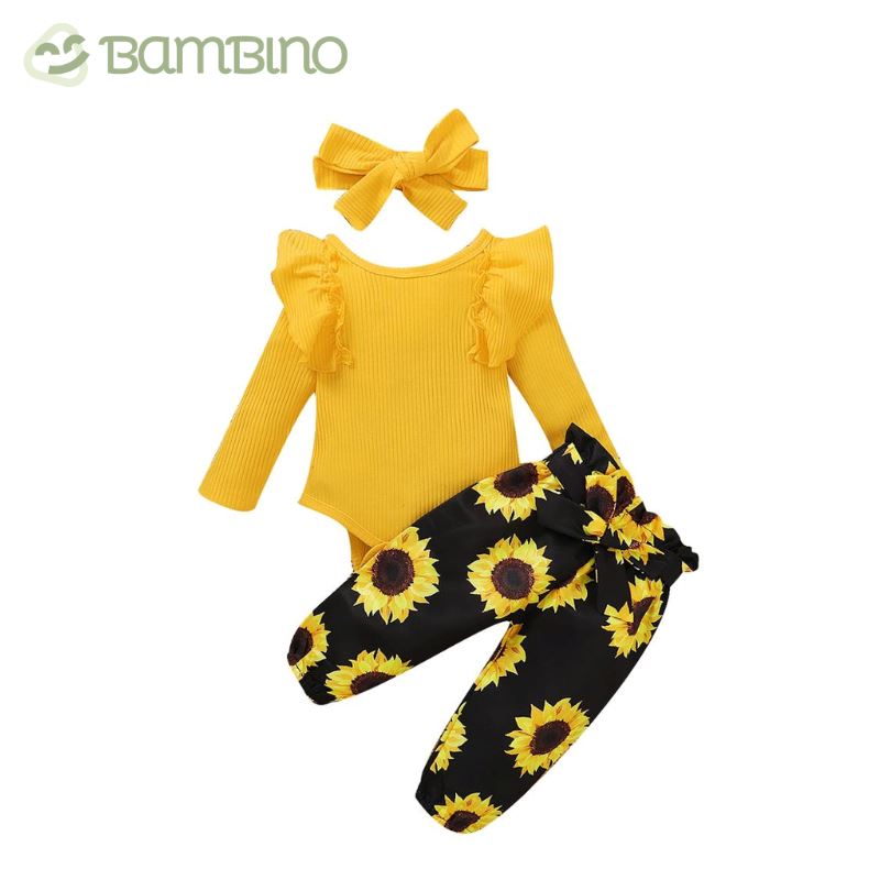 Conjunto Girassol Recém-Nascido Bambino Conjunto Girassol Recém-Nascido Bambino Loja do Bambino Conjunto 3 6 Meses 